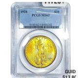 1928 $20 Gold Double Eagle PCGS MS62