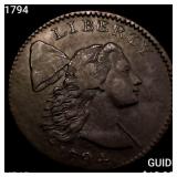1794 Liberty Cap Large Cent NEARLY UNCIRCULATED