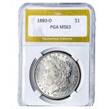 1880-O Morgan Silver Dollar PGA MS63