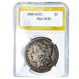 1900-O/CC Morgan Silver Dollar PGA VF35