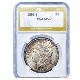 1891-S Morgan Silver Dollar PGA MS63