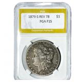 1879-S Rev 78 Morgan Silver Dollar PGA F15