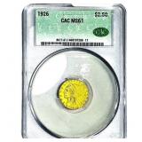 1926 $2.50 Gold Quarter Eagle CAC MS61