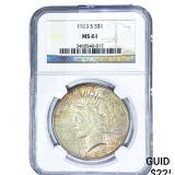 1923-S Silver Peace Dollar NGC MS61