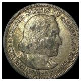 1893 Silver Columbian Expo Half Dollar NEARLY  UN