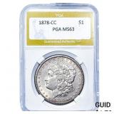 1878-CC Morgan Silver Dollar PGA MS63