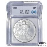 1999 Silver Eagle ICG MS70