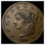1839 Coronet Head Large Cent LIGHTLY  CIRCULATED