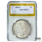 1886-S Morgan Silver Dollar PGA MS62+
