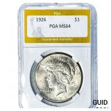 1926 Silver Peace Dollar PGA MS64