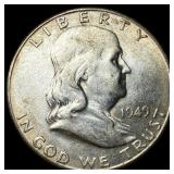 1949-S Silver Franklin Half Dollar  UNCIRCULATED