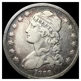 1838 Capped Bust Silver Quarter ABOUT  UNCIRCULAT