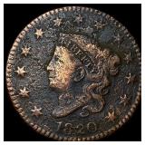 1820 Coronet Head Large Cent NICELY  CIRCULATED