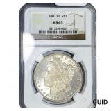 1881-CC Morgan Silver Dollar NGC MS65