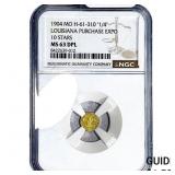 1904 Gold 1/4 Louisiana Purchase 10 Stars NGC MS63