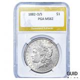 1882-O/S Morgan Silver Dollar PGA MS62