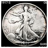 1917-S Obv Walking Liberty Half Dollar UNCIRCULATE