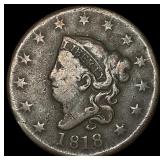 1818 Coronet Head Large Cent LIGHTLY  CIRCULATED