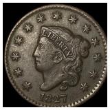 1827 Coronet Head Large Cent NEARLY  UNCIRCULATED