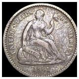 1861 Seated Liberty Half Dime LIGHTLY  CIRCULATED