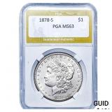 1878-S Morgan Silver Dollar PGA MS63