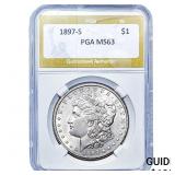 1897-S Morgan Silver Dollar PGA MS63