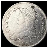 1809 Capped Bust Half Dollar NEARLY  UNCIRCULATED