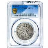 1916-S Walking Liberty Half Dollar PCGS VF25