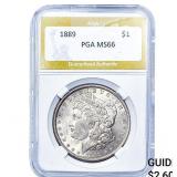 1889 Morgan Silver Dollar PGA MS66