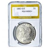 1882-O/S Morgan Silver Dollar PGA MS62+