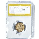 1938-D Buffalo Nickel PGA MS67