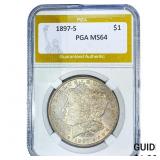 1897-S Morgan Silver Dollar PGA MS64