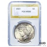 1923 Silver Peace Dollar PGA MS66