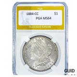 1884-CC Morgan Silver Dollar PGA MS64