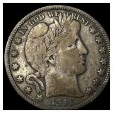1911 Silver Barber Half Dollar LIGHTLY  CIRCULATE