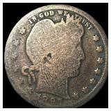 1907-O Silver Barber Quarter NICELY  CIRCULATED