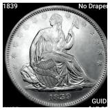 1839 No Drapery Seated Liberty Half Dollar HIGH GR