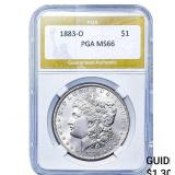 1883-O Morgan Silver Dollar PGA MS66