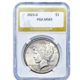 1923-D Silver Peace Dollar PGA MS63