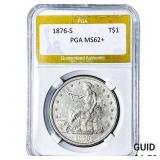 1876-S Silver Trade Dollar PGA MS62+