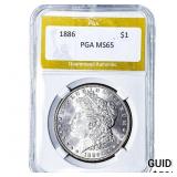 1886 Morgan Silver Dollar PGA MS65