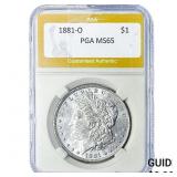 1881-O Morgan Silver Dollar PGA MS65