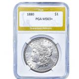 1880 Morgan Silver Dollar PGA MS63+