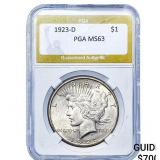 1923-D Silver Peace Dollar PGA MS63