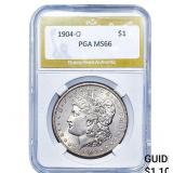 1904-O Morgan Silver Dollar PGA MS66