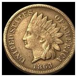 1863 Indian Head Cent NEARLY UNCIRCULATED