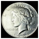 1935 Silver Peace Dollar CLOSELY UNCIRCULATED