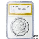 1904-S Morgan Silver Dollar PGA AU55