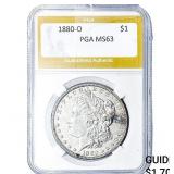 1880-O Morgan Silver Dollar PGA MS63