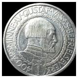 1921 Sweden Silver 2 Kroner UNCIRCULATED